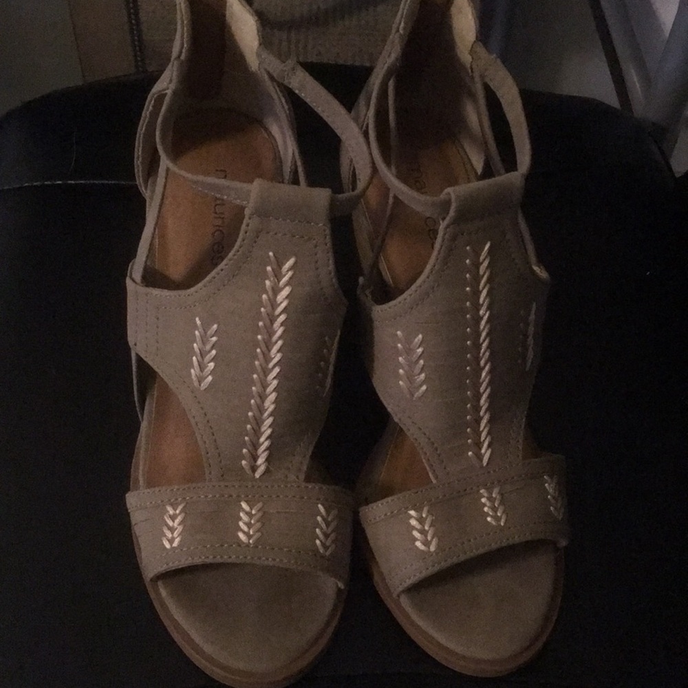 High heeled chunky shoes